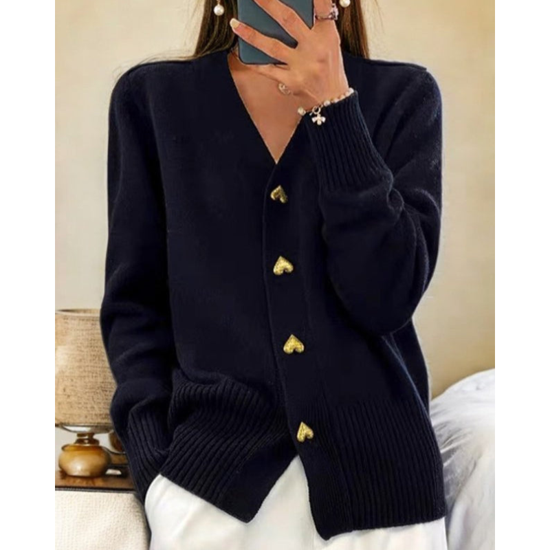 Adele™ | Mīksta kardigāna ar sirds pogām