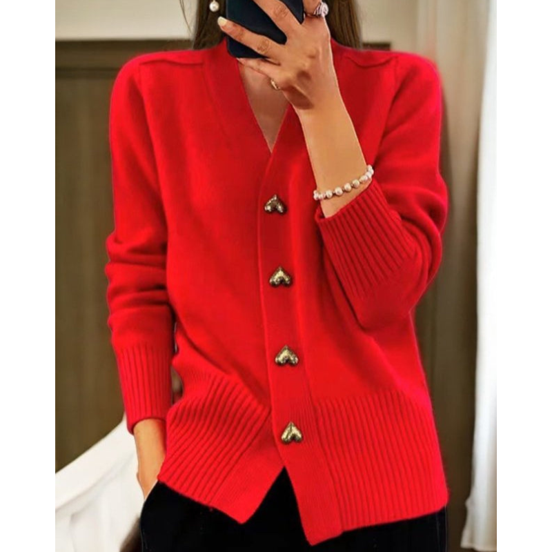 Adele™ | Mīksta kardigāna ar sirds pogām