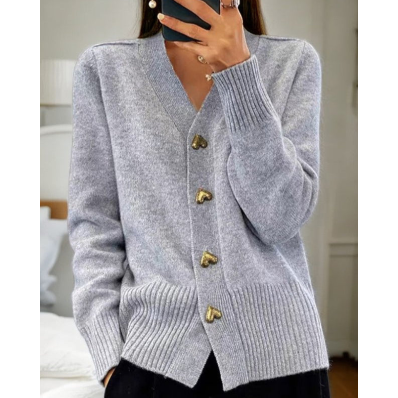 Adele™ | Mīksta kardigāna ar sirds pogām