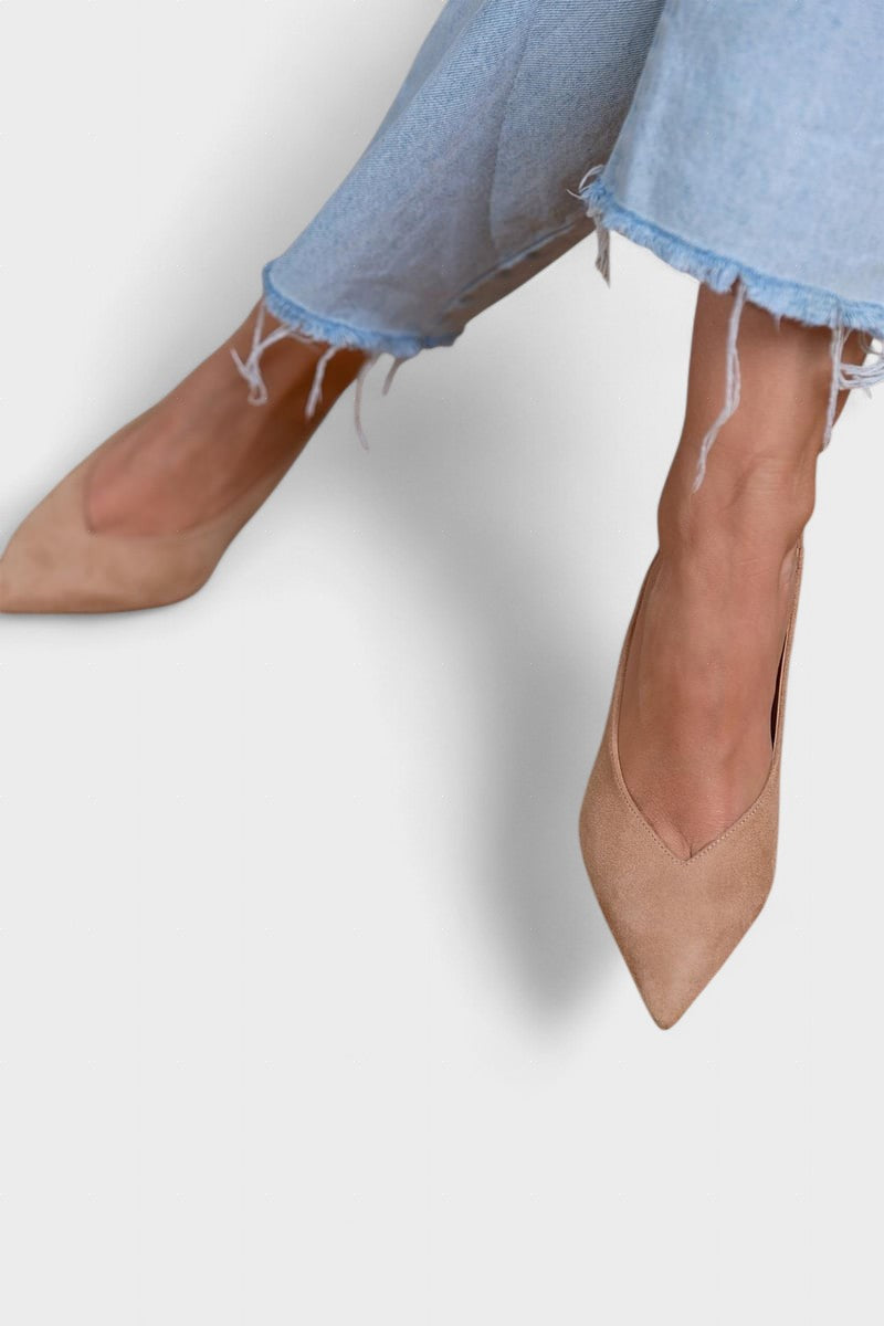 Alma™ | Eleganti nude krāsas slingback apavi