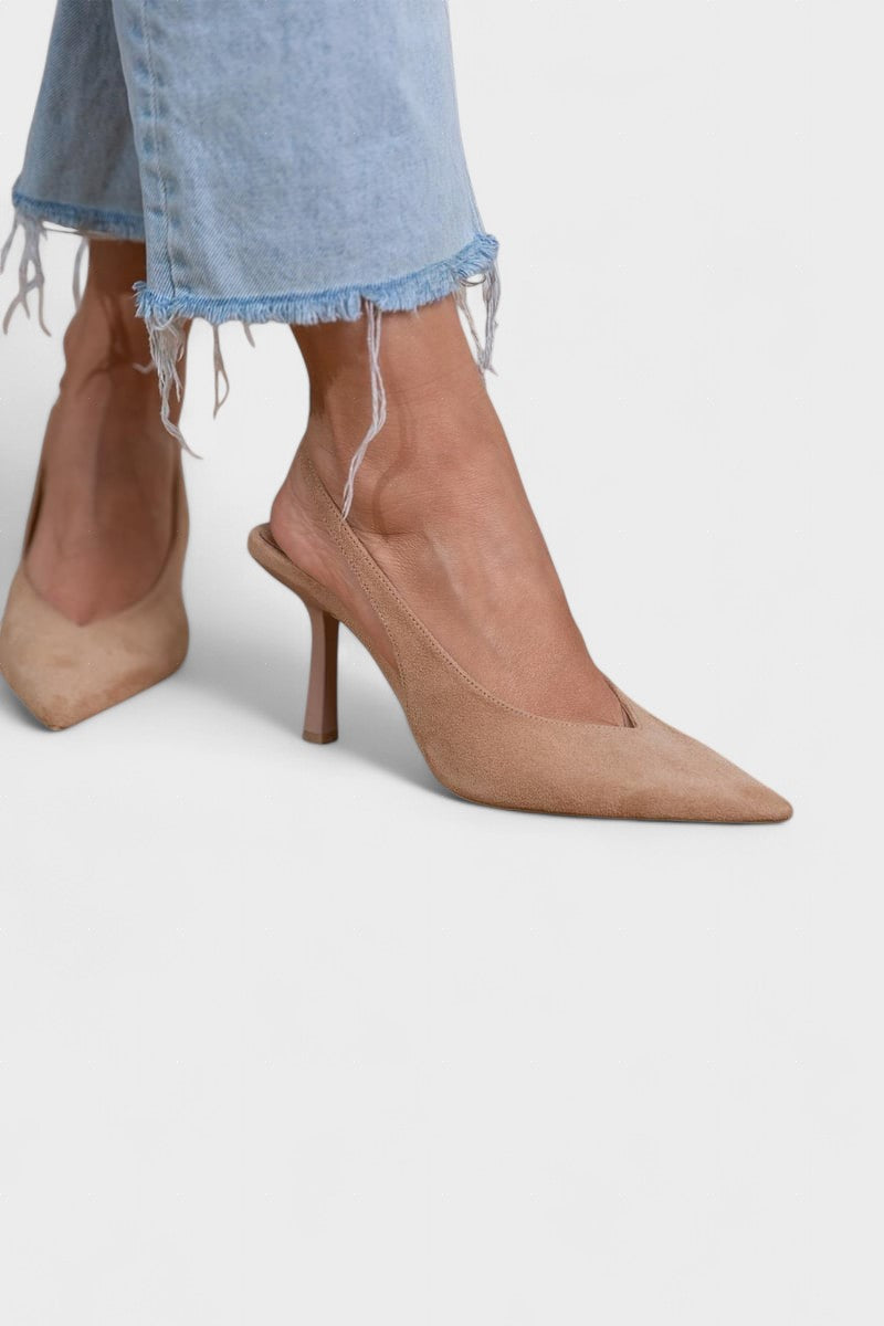 Alma™ | Eleganti nude krāsas slingback apavi